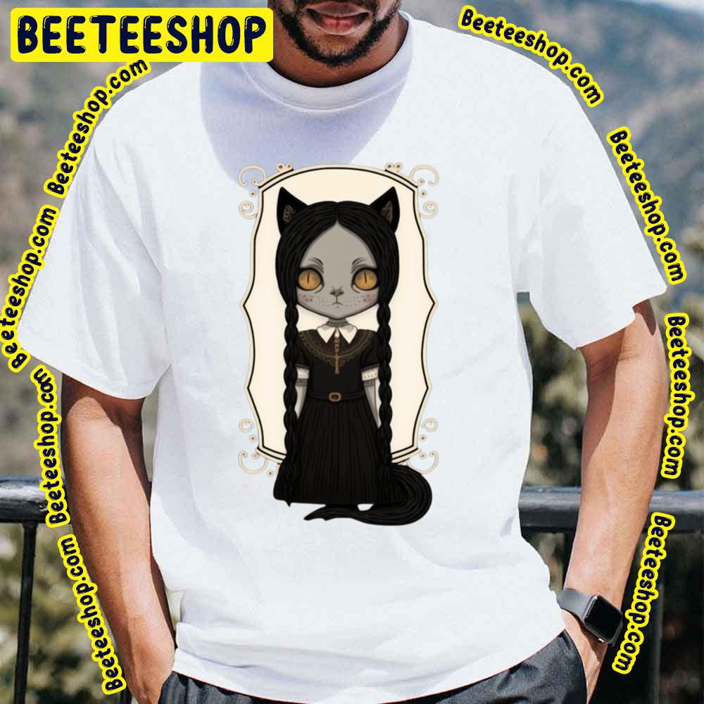 Wednesday Addams Cat Black Trending Unisex T-Shirt Wednesday Addams Cat Black Trending Unisex T-Shirt