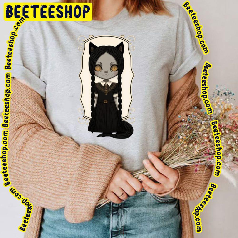Wednesday Addams Cat Black Trending Unisex T-Shirt Wednesday Addams Cat Black Trending Unisex T-Shirt