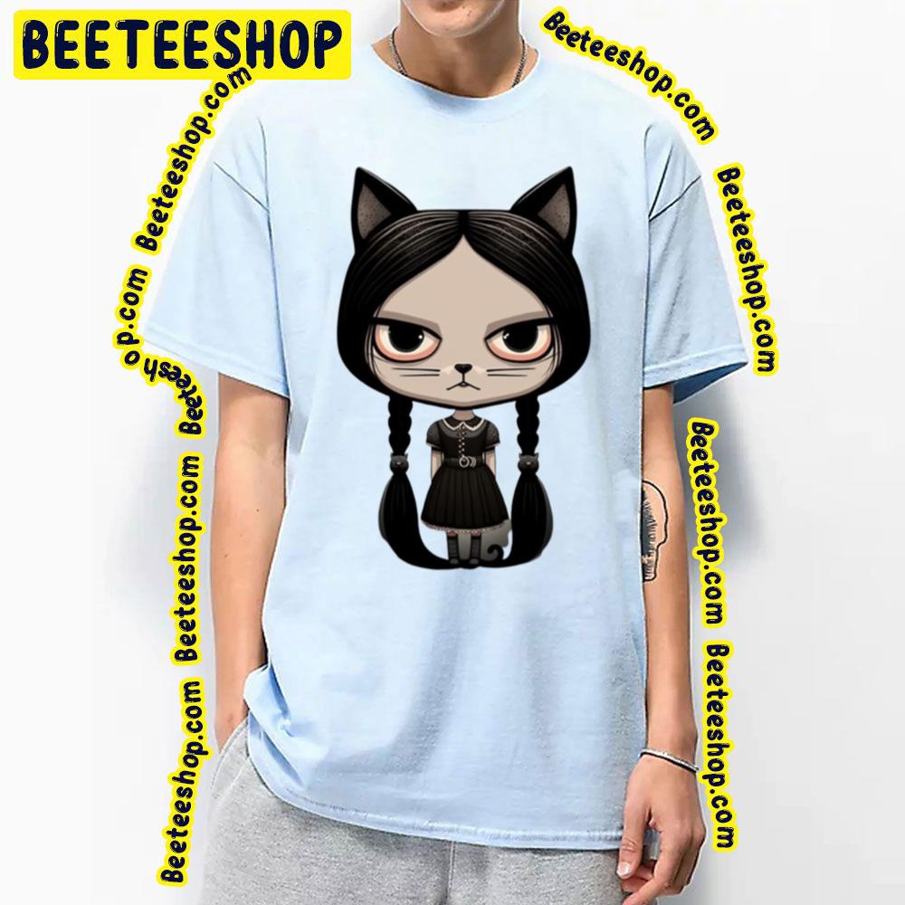 Wednesday Addams Cat Girl Trending Unisex T-Shirt Wednesday Addams Cat Girl Trending Unisex T-Shirt