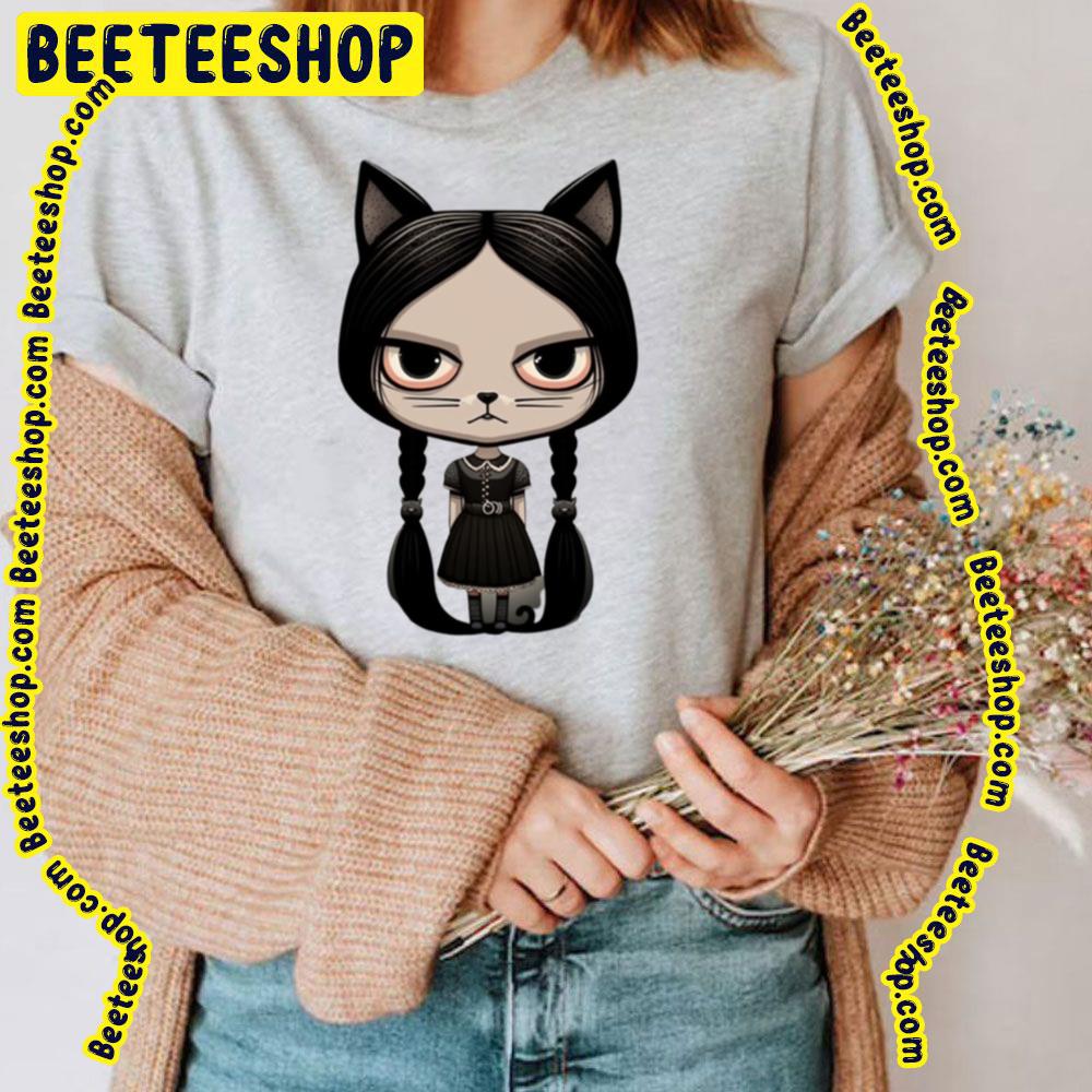 Wednesday Addams Cat Girl Trending Unisex T-Shirt Wednesday Addams Cat Girl Trending Unisex T-Shirt