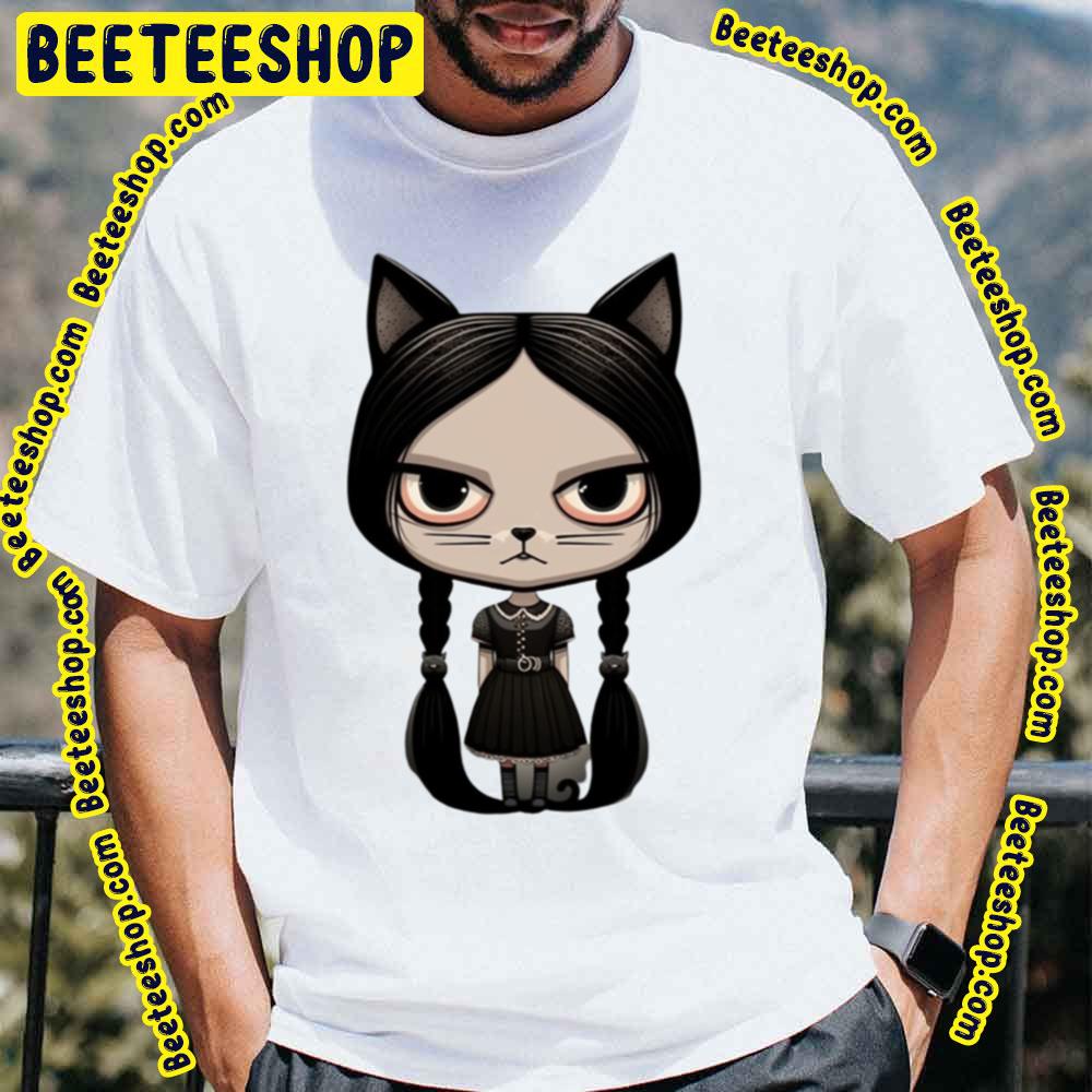 Wednesday Addams Cat Girl Trending Unisex T-Shirt Wednesday Addams Cat Girl Trending Unisex T-Shirt