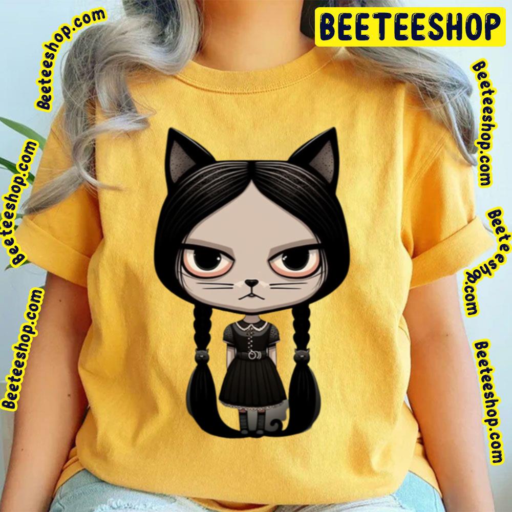 Wednesday Addams Cat Girl Trending Unisex T-Shirt Wednesday Addams Cat Girl Trending Unisex T-Shirt