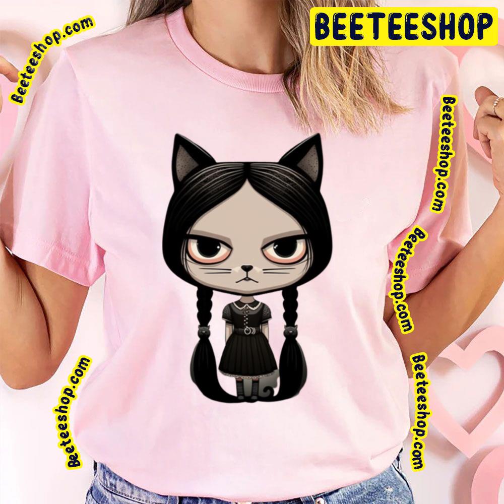 Wednesday Addams Cat Girl Trending Unisex T-Shirt Wednesday Addams Cat Girl Trending Unisex T-Shirt