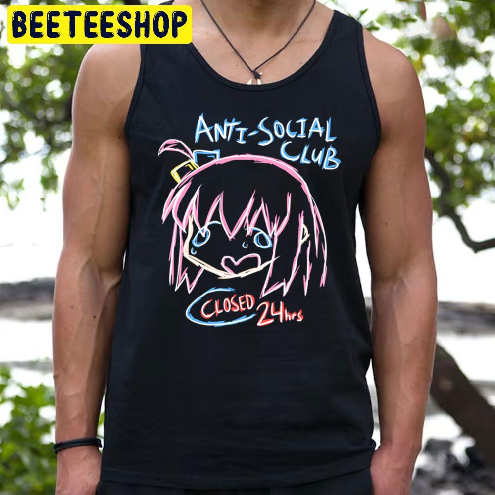 Antisocial Club Closed 24hrs Hitori Gotoh Bocchi The Rock! Trending Unisex T-Shirt Antisocial Club Closed 24hrs Hitori Gotoh Bocchi The Rock! Trending Unisex T-Shirt