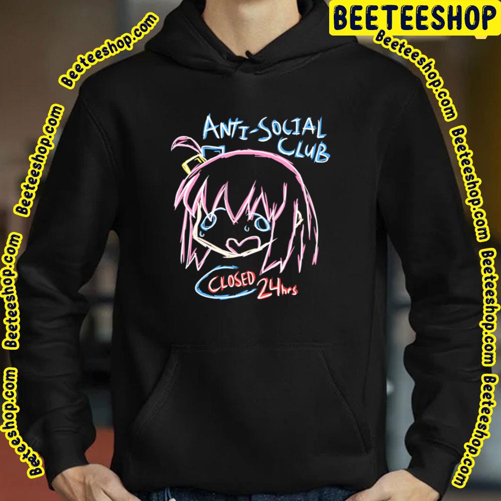Antisocial Club Closed 24hrs Hitori Gotoh Bocchi The Rock! Trending Unisex T-Shirt Antisocial Club Closed 24hrs Hitori Gotoh Bocchi The Rock! Trending Unisex T-Shirt