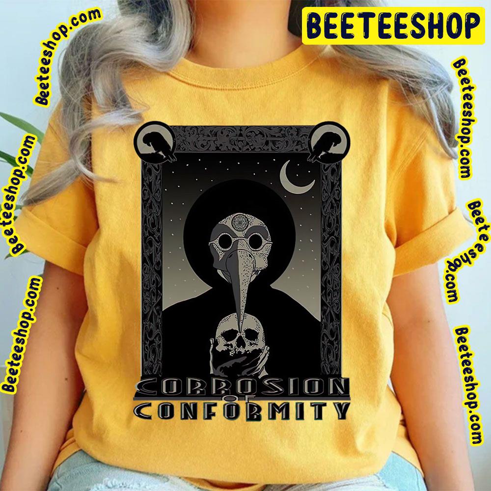 Black And White Skull And Crow Corrosion Of Conformity Trending Unisex T-Shirt Black And White Skull And Crow Corrosion Of Conformity Trending Unisex T-Shirt