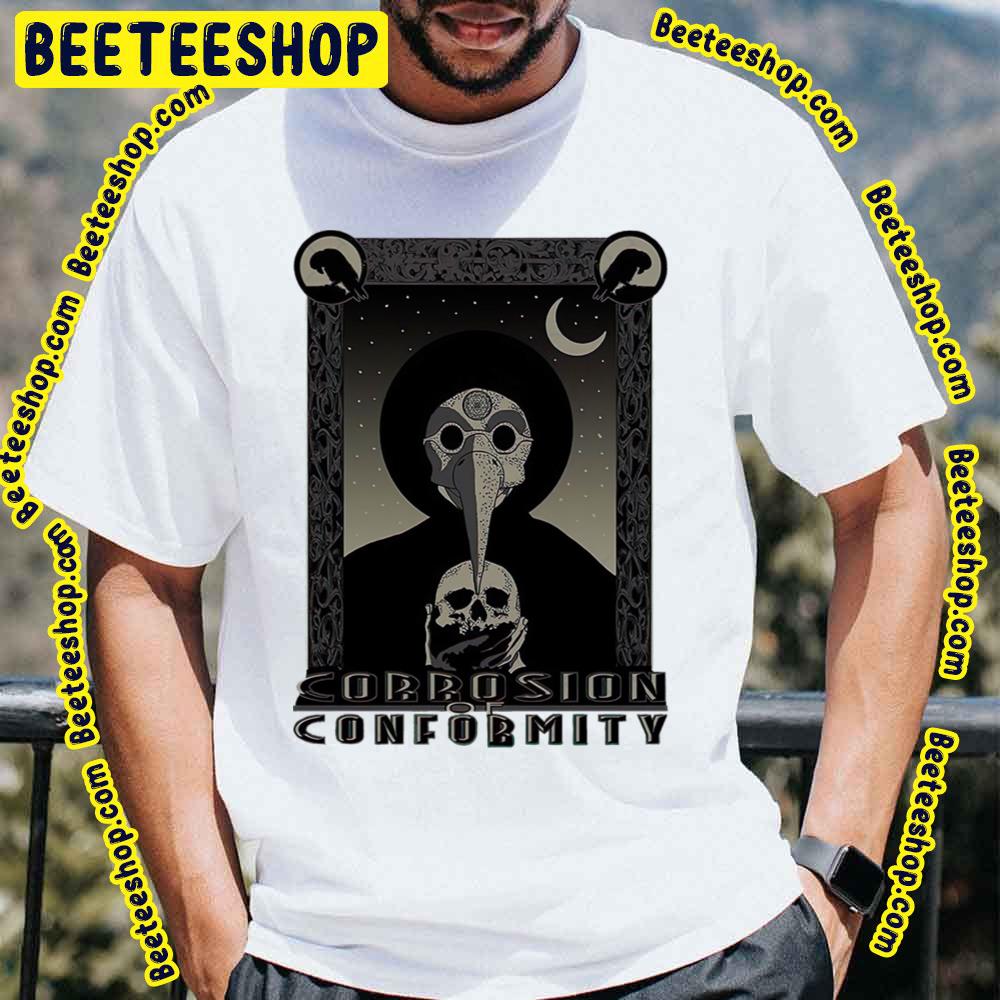 Black And White Skull And Crow Corrosion Of Conformity Trending Unisex T-Shirt Black And White Skull And Crow Corrosion Of Conformity Trending Unisex T-Shirt