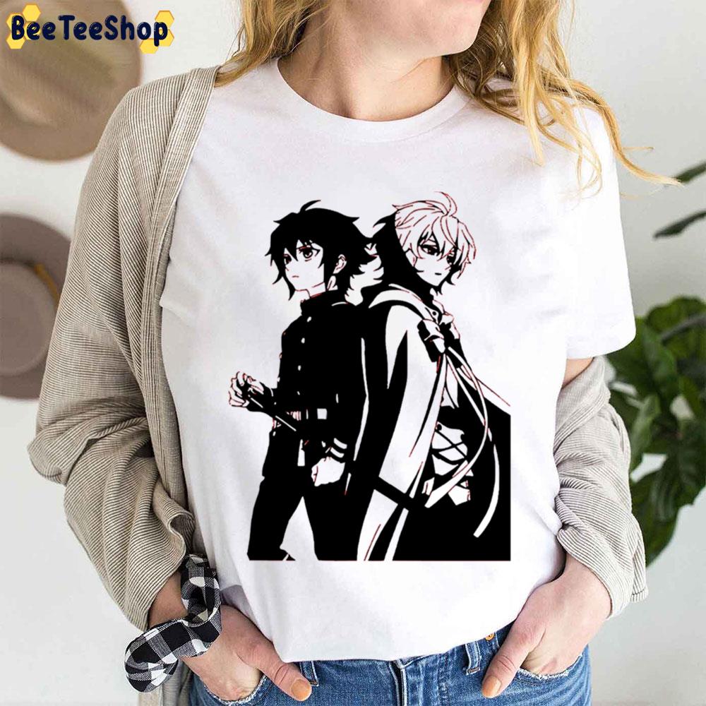 Black Art Yuu And Mika Owari No Seraph Trending Unisex T-Shirt Black Art Yuu And Mika Owari No Seraph Trending Unisex T-Shirt