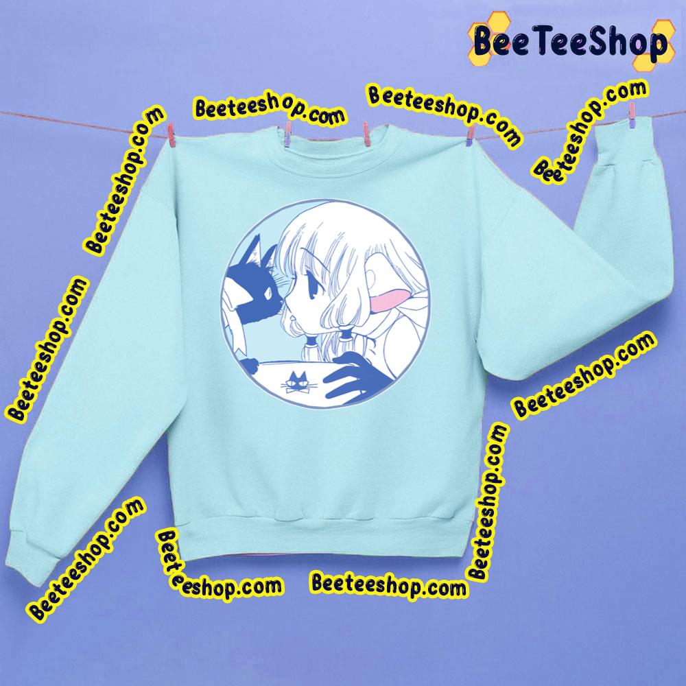 Black Cat And Chii Chobits Trending Unisex Sweatshirt Black Cat And Chii Chobits Trending Unisex Sweatshirt