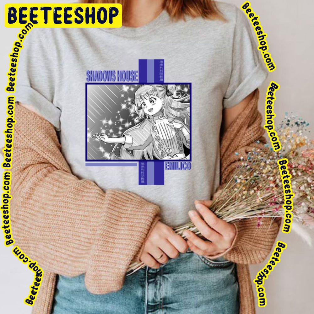 Blue Art Emilico Shadows House Trending Unisex T-Shirt Blue Art Emilico Shadows House Trending Unisex T-Shirt