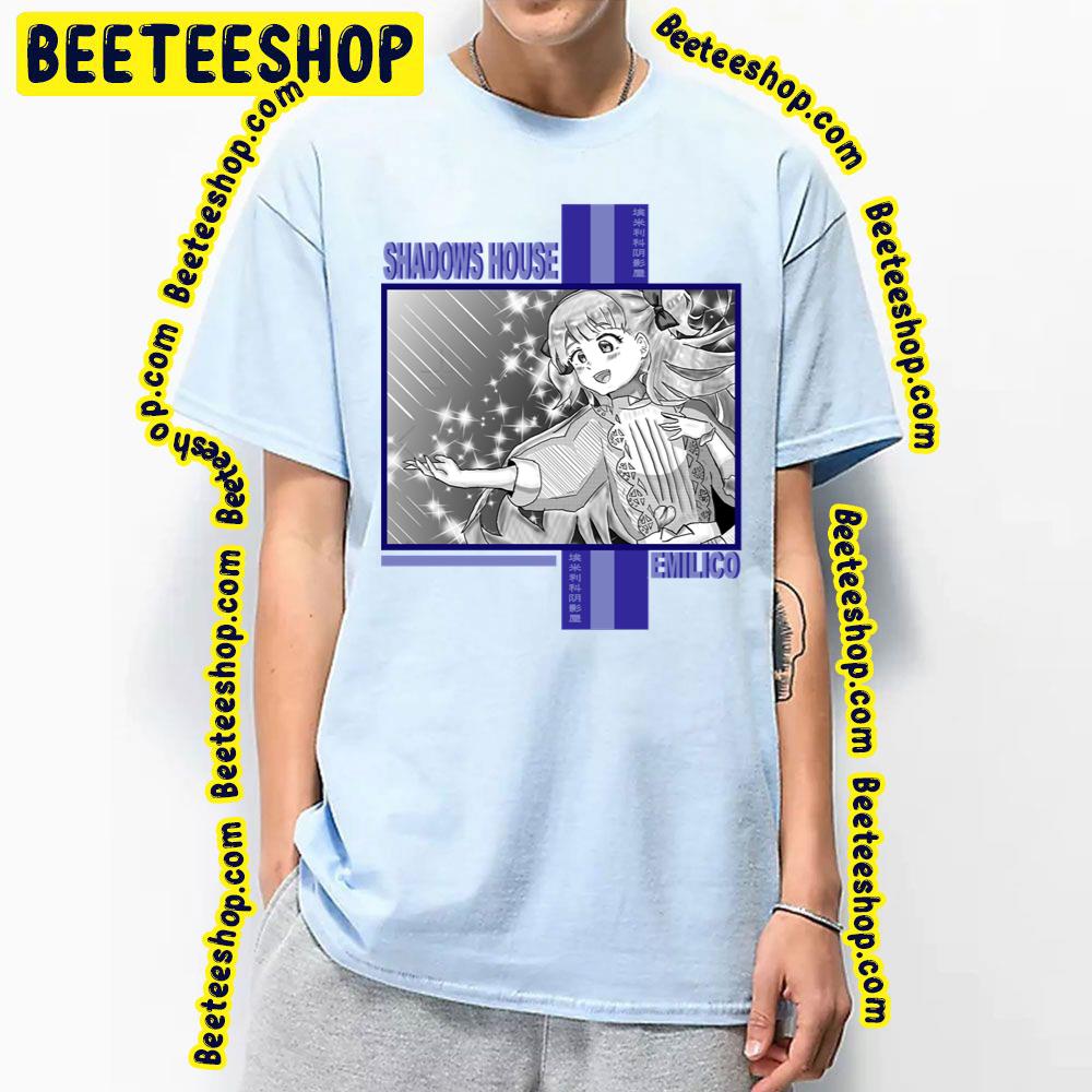 Blue Art Emilico Shadows House Trending Unisex T-Shirt Blue Art Emilico Shadows House Trending Unisex T-Shirt
