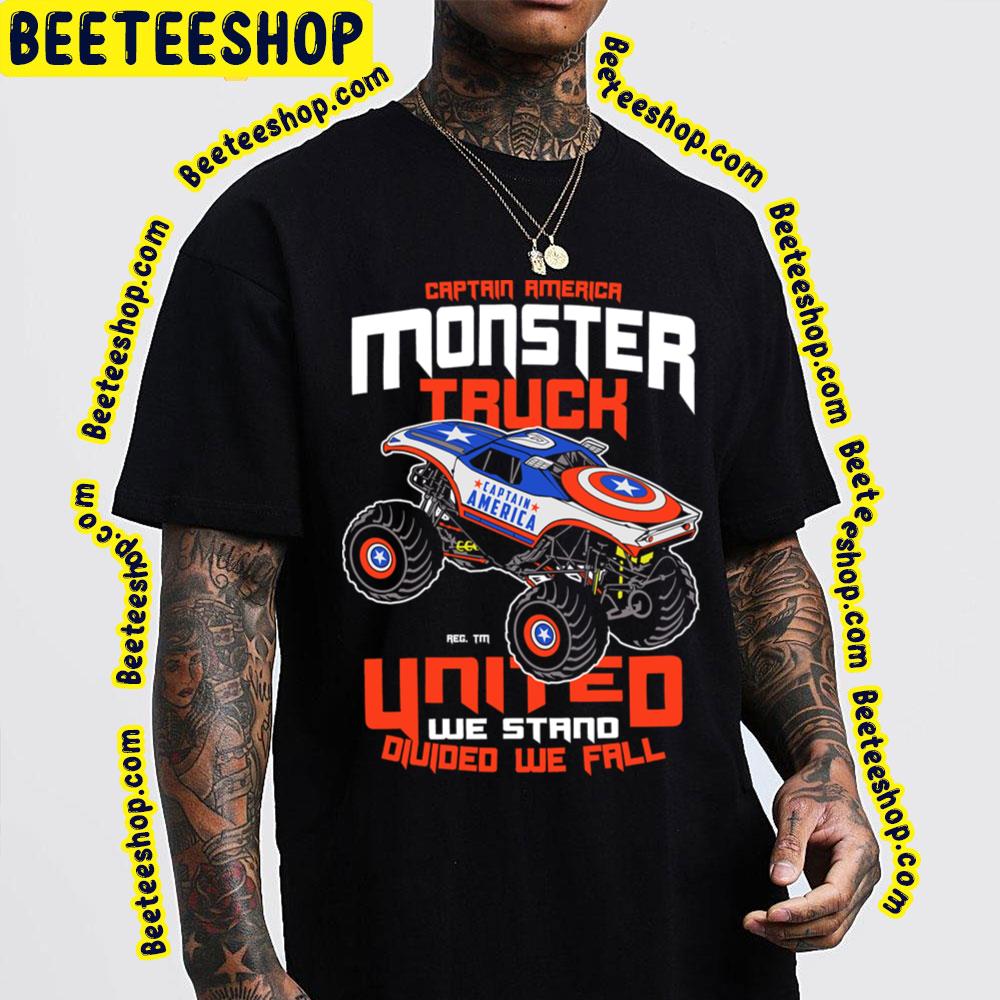 Captain America Monster Truck United We Stand Diuided We Fall Trending Unisex T-Shirt Captain America Monster Truck United We Stand Diuided We Fall Trending Unisex T-Shirt