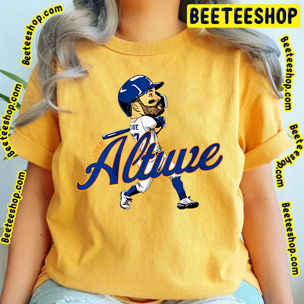 Cartoon José Altuve Baseball Trending Unisex T-Shirt Cartoon José Altuve Baseball Trending Unisex T-Shirt