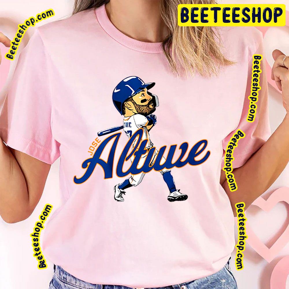 Cartoon José Altuve Baseball Trending Unisex T-Shirt Cartoon José Altuve Baseball Trending Unisex T-Shirt