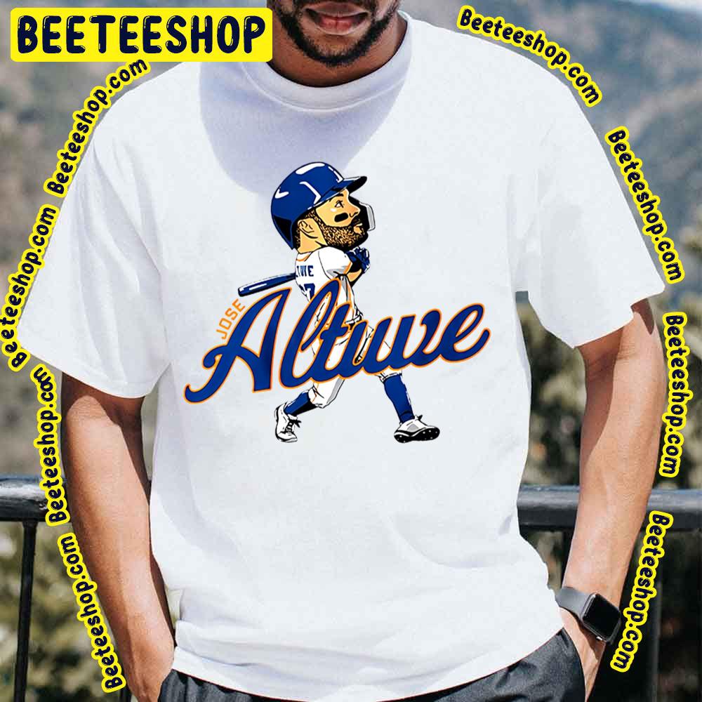 Cartoon José Altuve Baseball Trending Unisex T-Shirt Cartoon José Altuve Baseball Trending Unisex T-Shirt