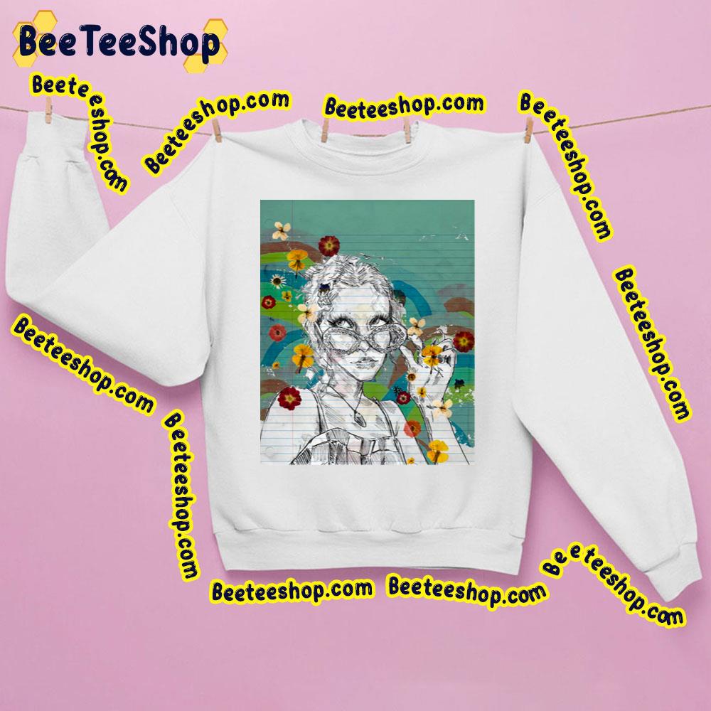 Chloe Moriondo Flower Art Turquoise Trending Unisex Sweatshirt Chloe Moriondo Flower Art Turquoise Trending Unisex Sweatshirt