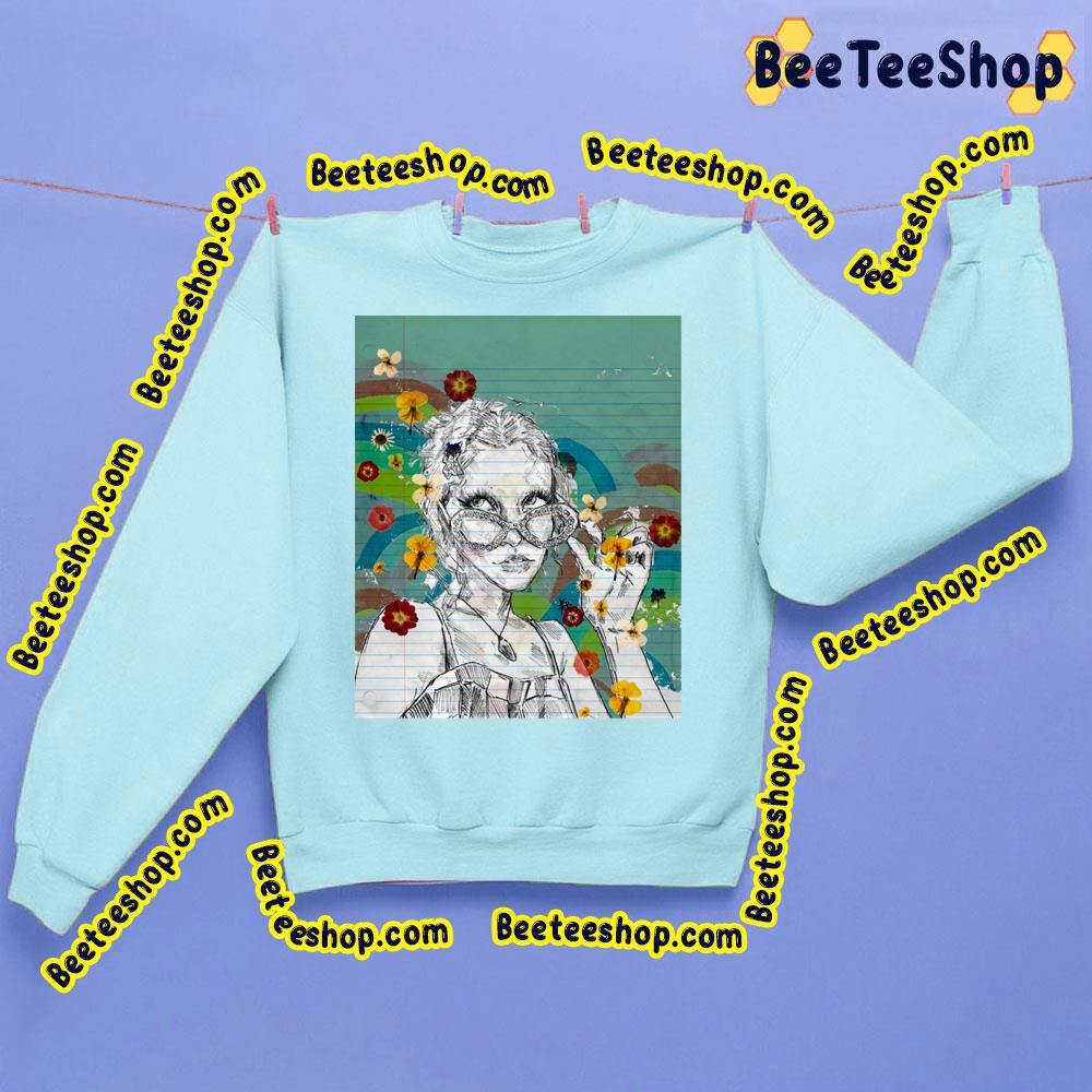 Chloe Moriondo Flower Art Turquoise Trending Unisex Sweatshirt Chloe Moriondo Flower Art Turquoise Trending Unisex Sweatshirt