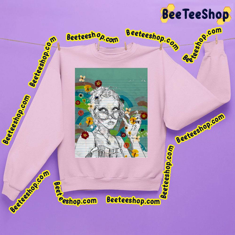 Chloe Moriondo Flower Art Turquoise Trending Unisex Sweatshirt Chloe Moriondo Flower Art Turquoise Trending Unisex Sweatshirt