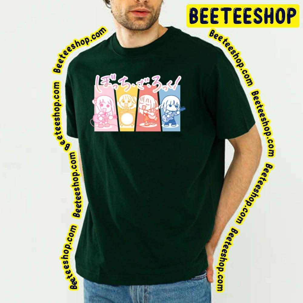 Cute Chibi Hitori Gotoh Kita Ikuyo Nijika Ijichi Ryо̄ Yamada Bocchi The Rock! Trending Unisex T-Shirt Cute Chibi Hitori Gotoh Kita Ikuyo Nijika Ijichi Ryо̄ Yamada Bocchi The Rock! Trending Unisex T-Shirt