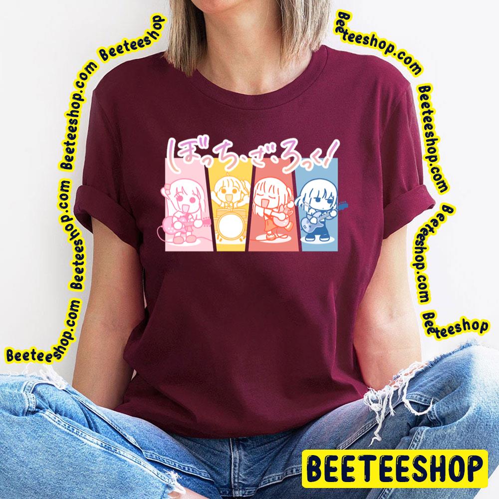 Cute Chibi Hitori Gotoh Kita Ikuyo Nijika Ijichi Ryо̄ Yamada Bocchi The Rock! Trending Unisex T-Shirt Cute Chibi Hitori Gotoh Kita Ikuyo Nijika Ijichi Ryо̄ Yamada Bocchi The Rock! Trending Unisex T-Shirt