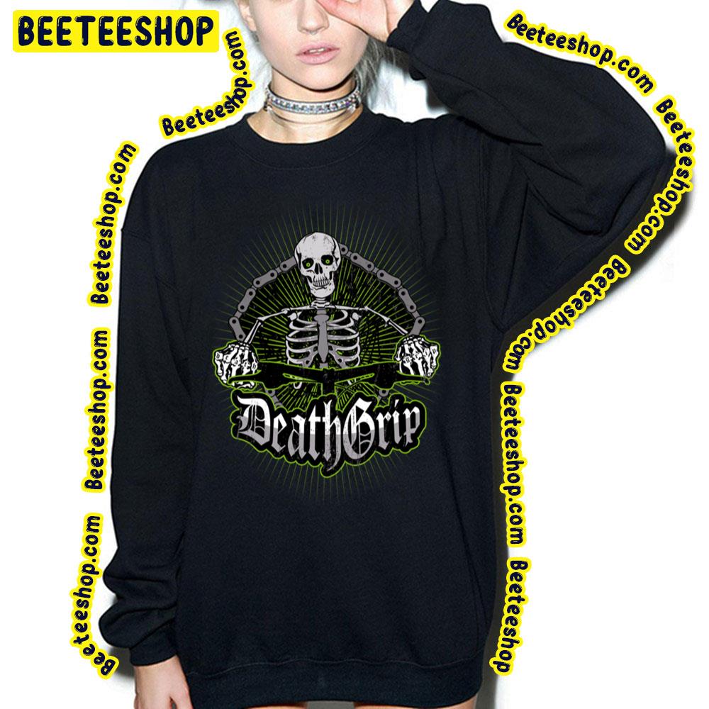 Death Grip Skeleton Racing Trending Unisex T-Shirt Death Grip Skeleton Racing Trending Unisex T-Shirt