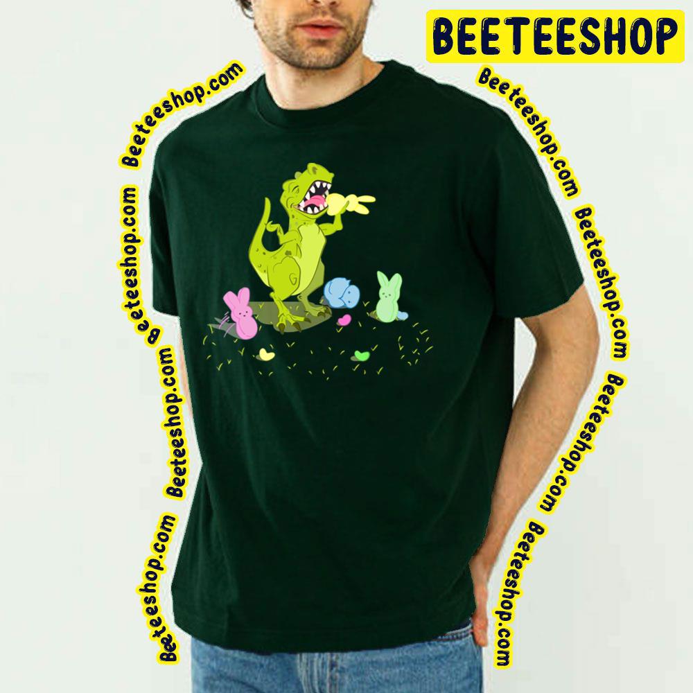 Easter T Rex Dinosaur Loves Peeps Trending Unisex T-Shirt Easter T Rex Dinosaur Loves Peeps Trending Unisex T-Shirt