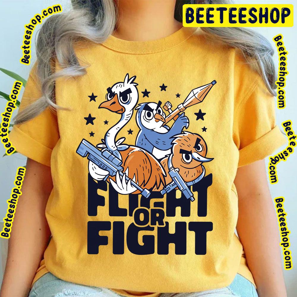 Flight Or Fight Armed Bird Characters Trending Unisex T-Shirt Flight Or Fight Armed Bird Characters Trending Unisex T-Shirt