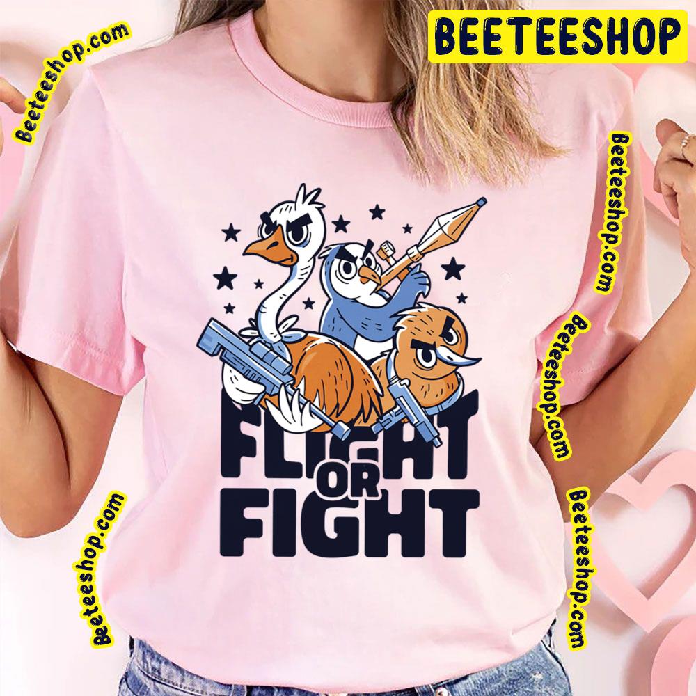 Flight Or Fight Armed Bird Characters Trending Unisex T-Shirt Flight Or Fight Armed Bird Characters Trending Unisex T-Shirt