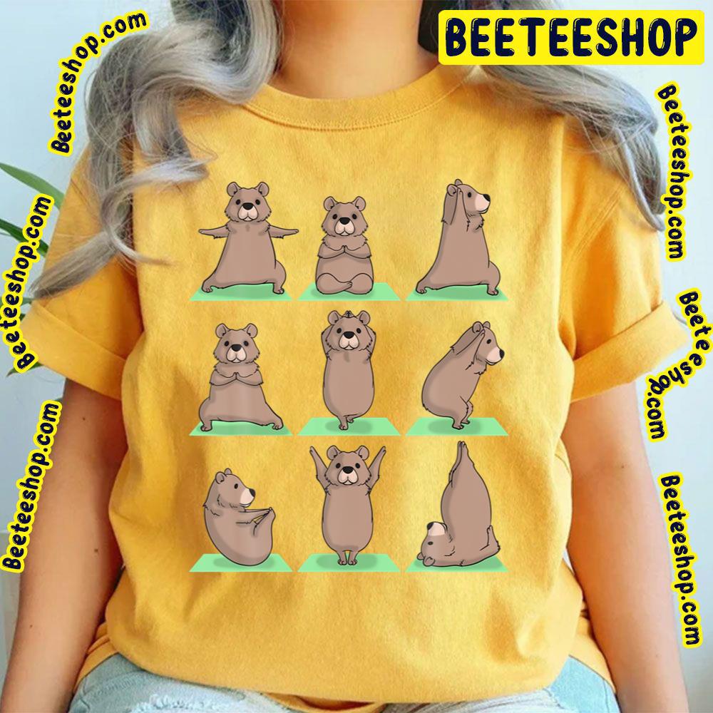 Grizzly Bear Yoga Pose Zen Cute Workout Trending Unisex T-Shirt Grizzly Bear Yoga Pose Zen Cute Workout Trending Unisex T-Shirt