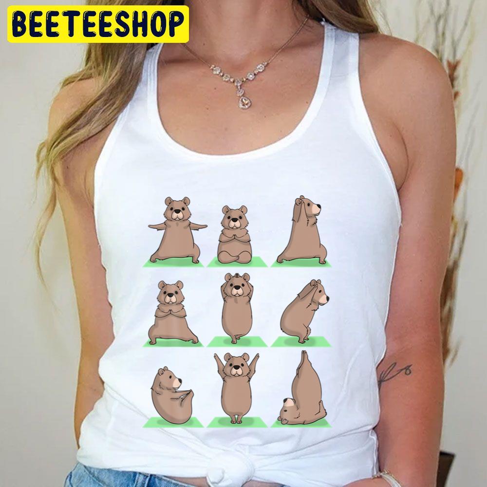 Grizzly Bear Yoga Pose Zen Cute Workout Trending Unisex T-Shirt Grizzly Bear Yoga Pose Zen Cute Workout Trending Unisex T-Shirt
