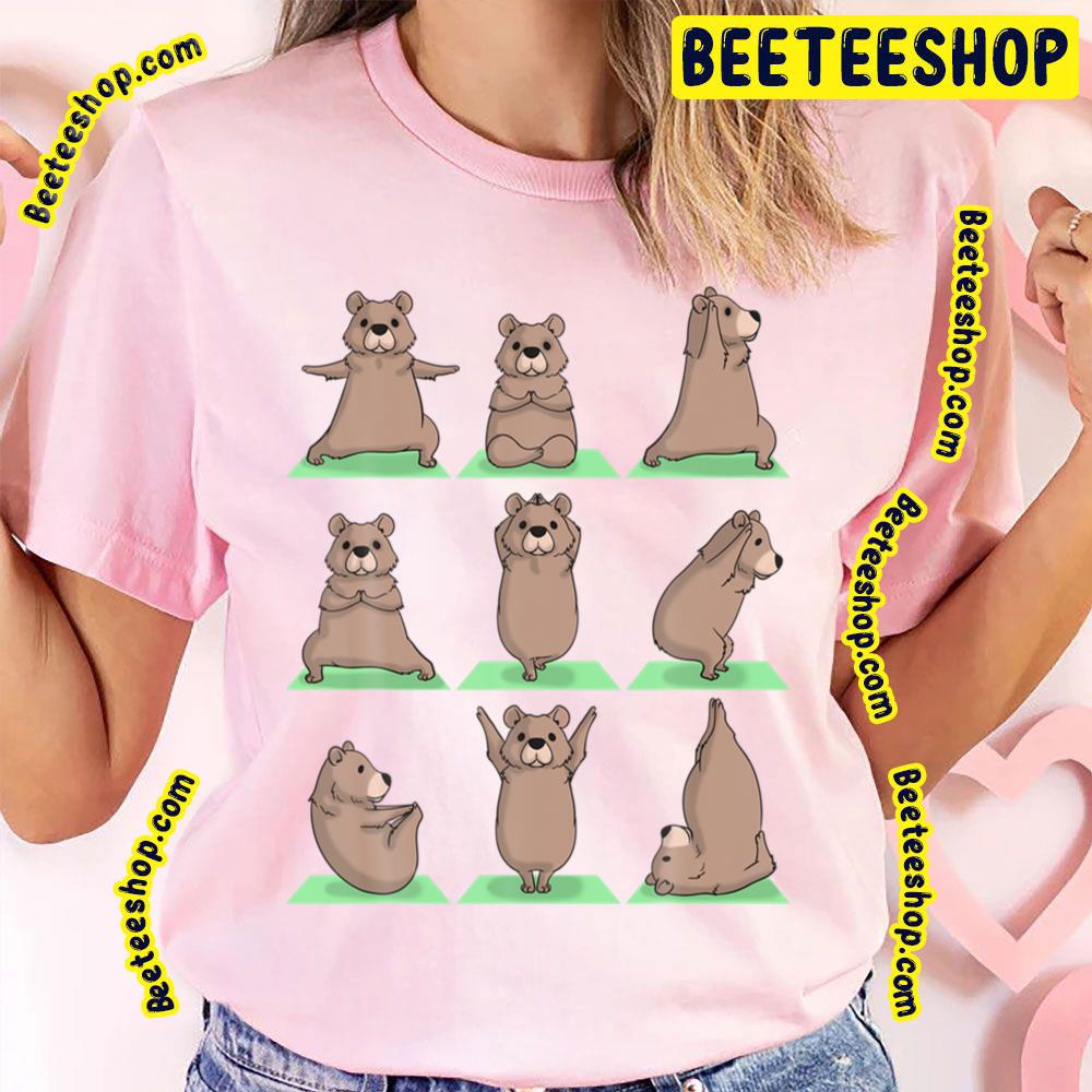 Grizzly Bear Yoga Pose Zen Cute Workout Trending Unisex T-Shirt Grizzly Bear Yoga Pose Zen Cute Workout Trending Unisex T-Shirt