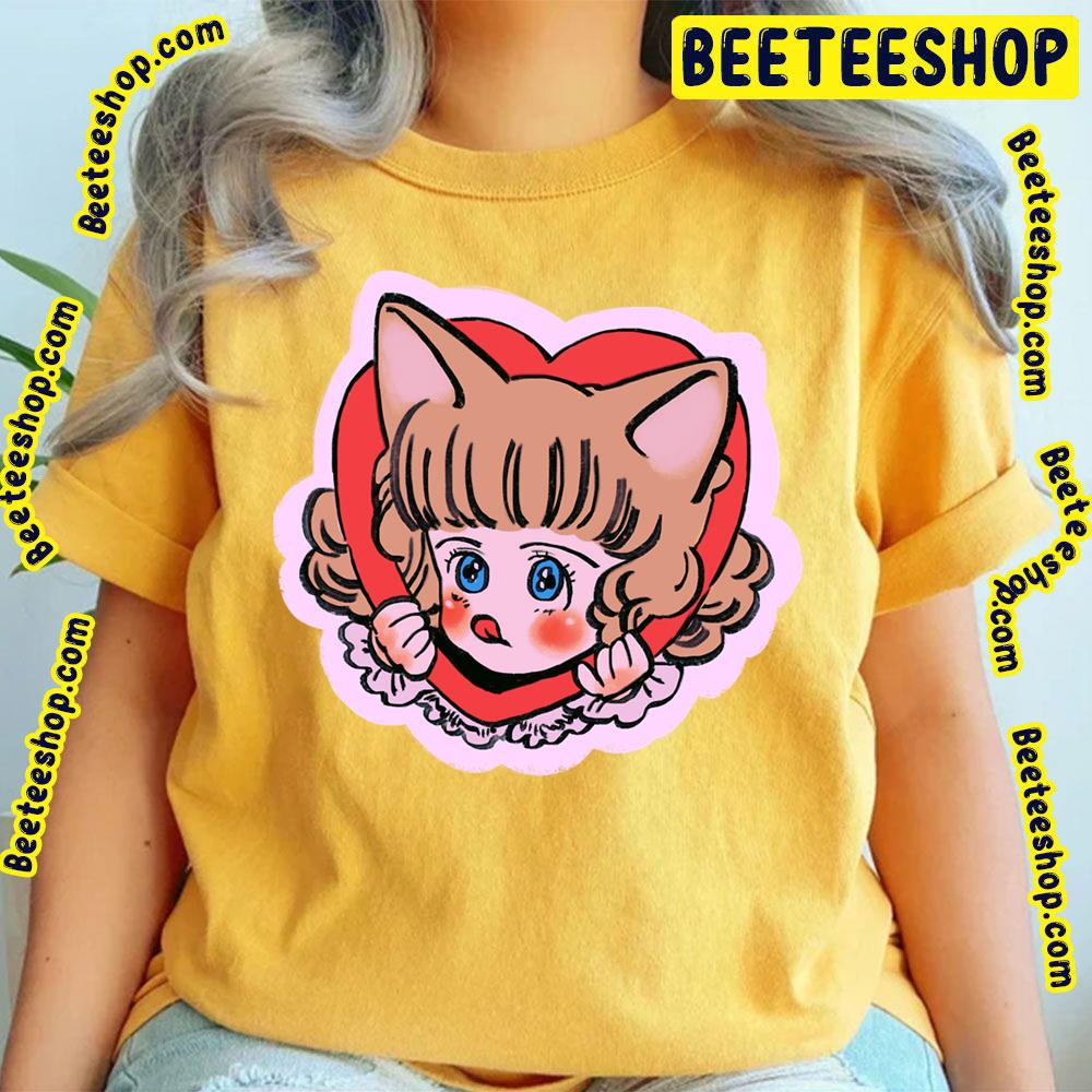 Heart Chibi Neko The Star Of Cottonland Trending Unisex T-Shirt Heart Chibi Neko The Star Of Cottonland Trending Unisex T-Shirt