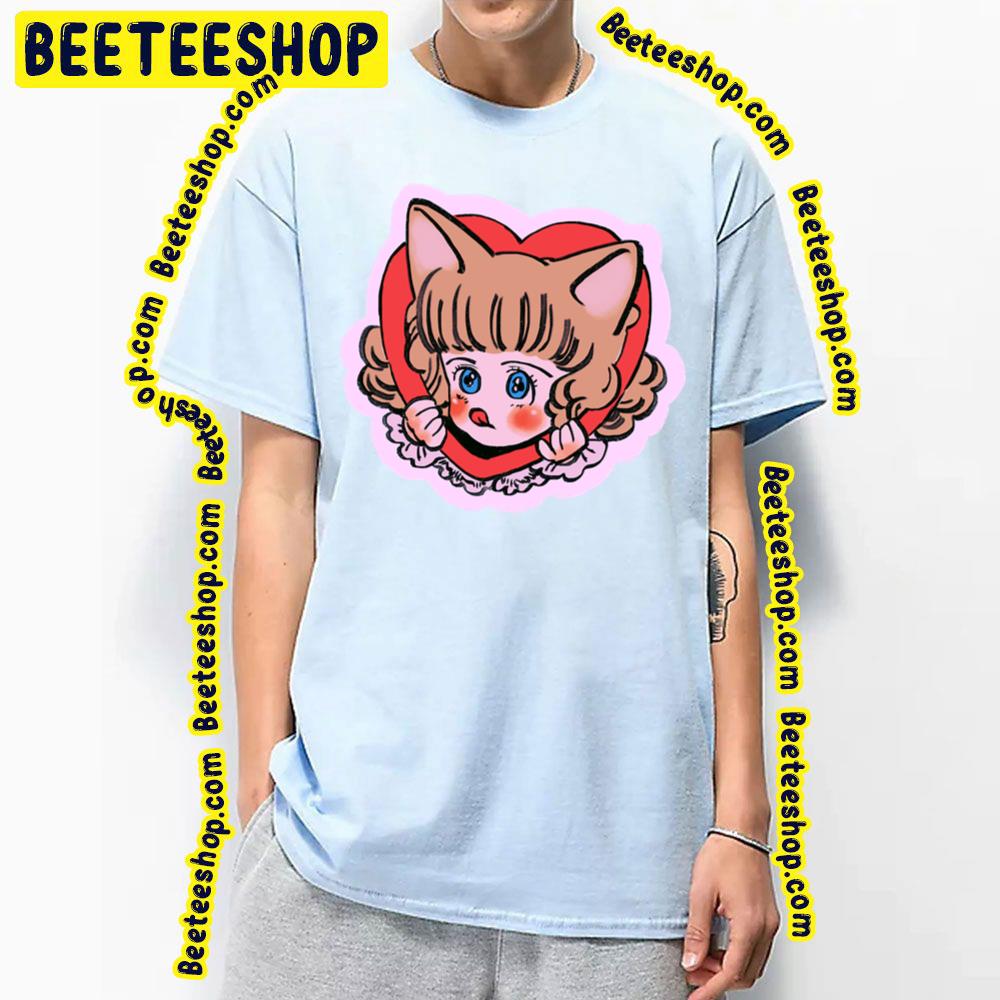 Heart Chibi Neko The Star Of Cottonland Trending Unisex T-Shirt Heart Chibi Neko The Star Of Cottonland Trending Unisex T-Shirt