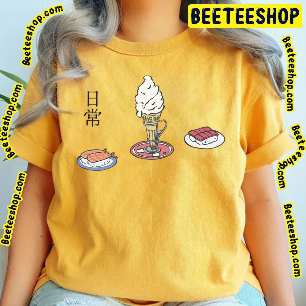 Ice Cream And Sushi Nichijou Trending Unisex T-Shirt Ice Cream And Sushi Nichijou Trending Unisex T-Shirt