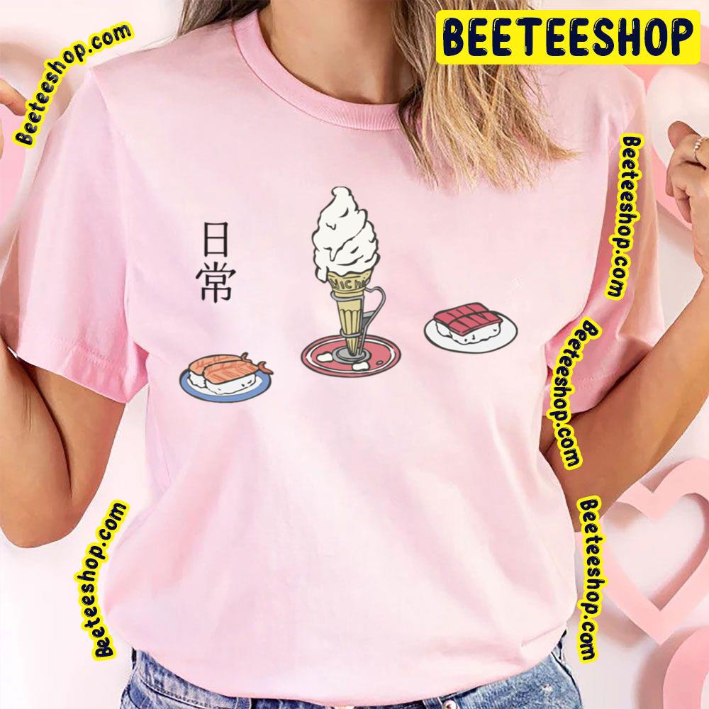 Ice Cream And Sushi Nichijou Trending Unisex T-Shirt Ice Cream And Sushi Nichijou Trending Unisex T-Shirt