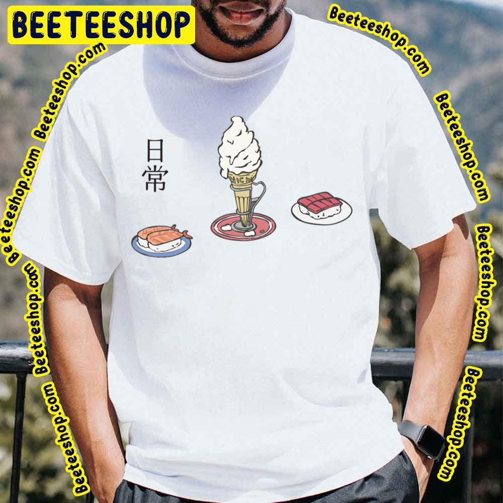Ice Cream And Sushi Nichijou Trending Unisex T-Shirt Ice Cream And Sushi Nichijou Trending Unisex T-Shirt