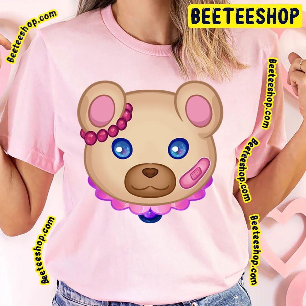 Kawaii Lolita Bear Head Japanese Style Cute Bear With Blue Eyes Trending Unisex T-Shirt Kawaii Lolita Bear Head Japanese Style Cute Bear With Blue Eyes Trending Unisex T-Shirt