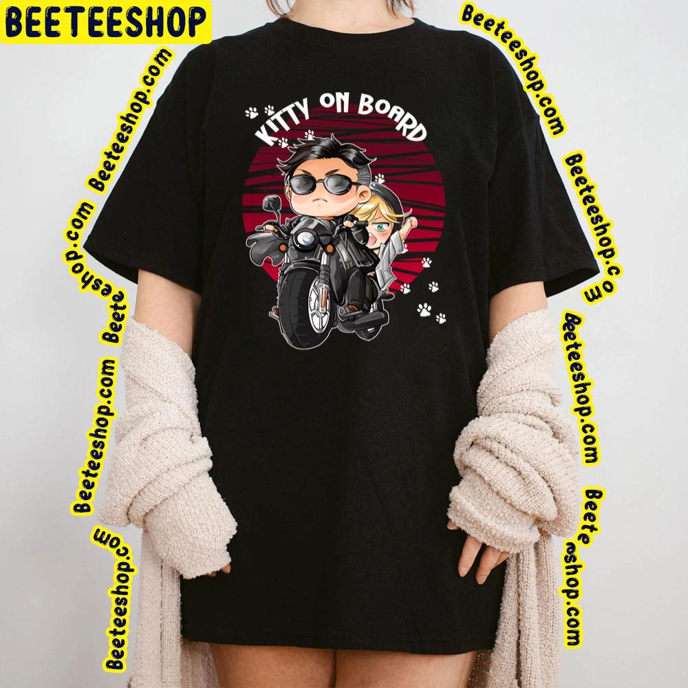Kitty On Board Funny Motobike Trending Unisex T-Shirt Kitty On Board Funny Motobike Trending Unisex T-Shirt