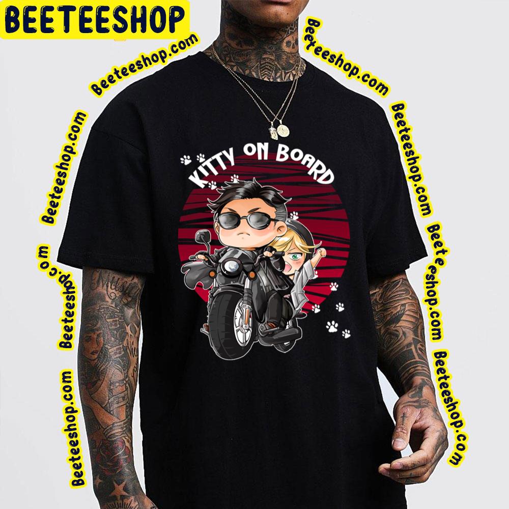 Kitty On Board Funny Motobike Trending Unisex T-Shirt Kitty On Board Funny Motobike Trending Unisex T-Shirt