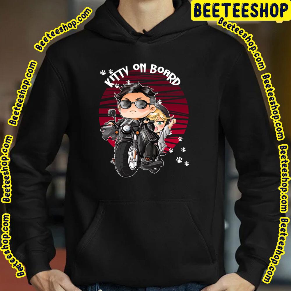 Kitty On Board Funny Motobike Trending Unisex T-Shirt Kitty On Board Funny Motobike Trending Unisex T-Shirt