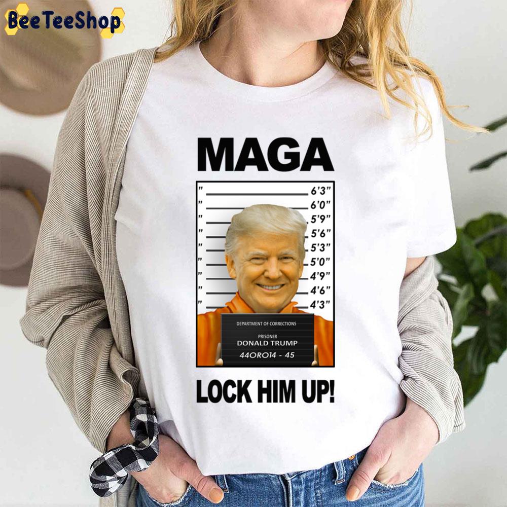Maga Donald Trump Prison Mugshot Moron 45 Trending Unisex T-Shirt Maga Donald Trump Prison Mugshot Moron 45 Trending Unisex T-Shirt