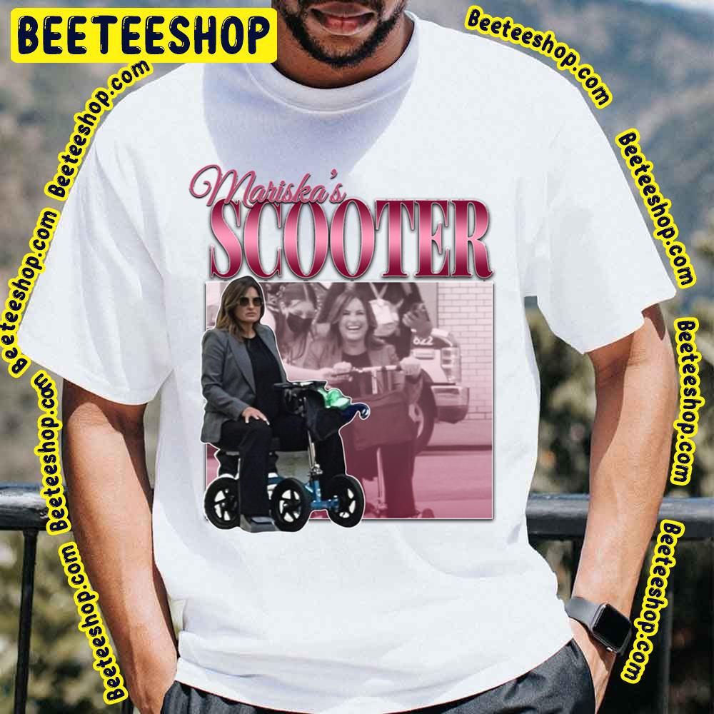 Mariska Hargitay in Her Knee Scooter 90s Inspired Vintage Homage Trending Unisex T-Shirt Mariska Hargitay in Her Knee Scooter 90s Inspired Vintage Homage Trending Unisex T-Shirt