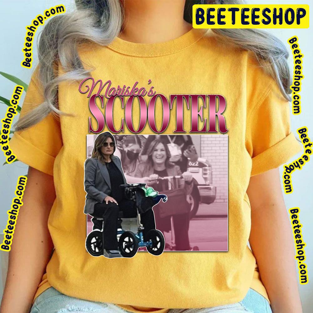 Mariska Hargitay in Her Knee Scooter 90s Inspired Vintage Homage Trending Unisex T-Shirt Mariska Hargitay in Her Knee Scooter 90s Inspired Vintage Homage Trending Unisex T-Shirt