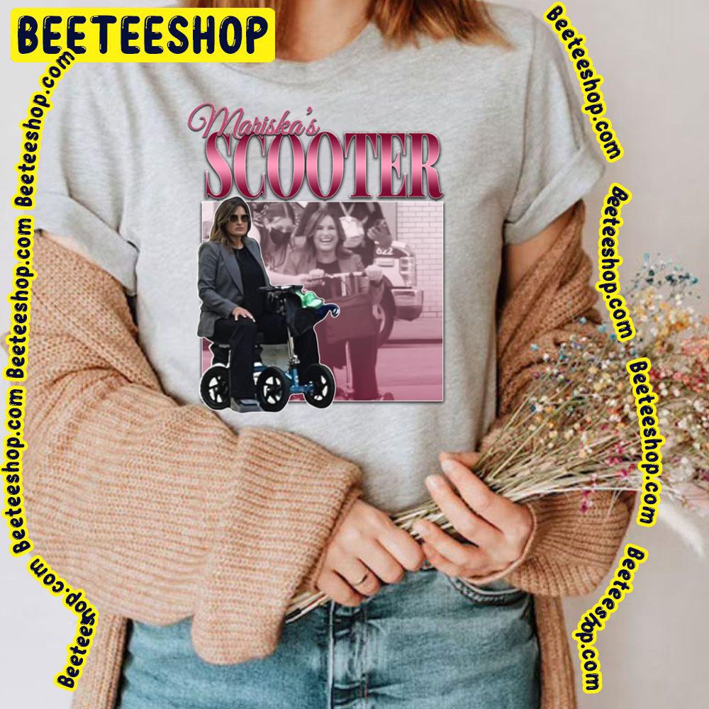 Mariska Hargitay in Her Knee Scooter 90s Inspired Vintage Homage Trending Unisex T-Shirt Mariska Hargitay in Her Knee Scooter 90s Inspired Vintage Homage Trending Unisex T-Shirt