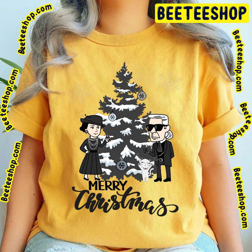 Merry Christmas Gabrielle Choupette Karl Trending Unisex T-Shirt Merry Christmas Gabrielle Choupette Karl Trending Unisex T-Shirt