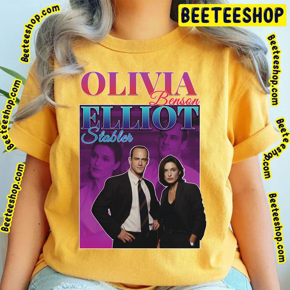 Olivia Benson & Elliot Stabler 90s Inspired Vintage Homage Trending Unisex T-Shirt Olivia Benson & Elliot Stabler 90s Inspired Vintage Homage Trending Unisex T-Shirt