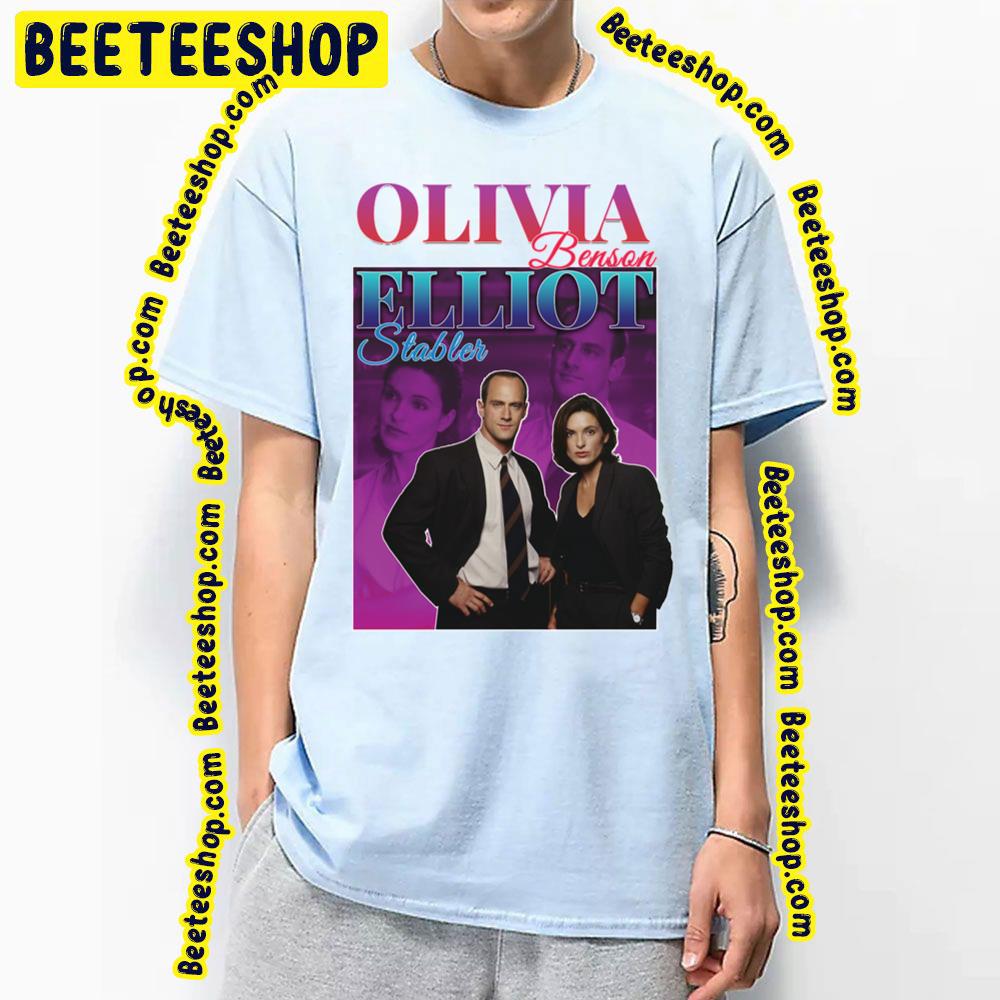 Olivia Benson & Elliot Stabler 90s Inspired Vintage Homage Trending Unisex T-Shirt Olivia Benson & Elliot Stabler 90s Inspired Vintage Homage Trending Unisex T-Shirt