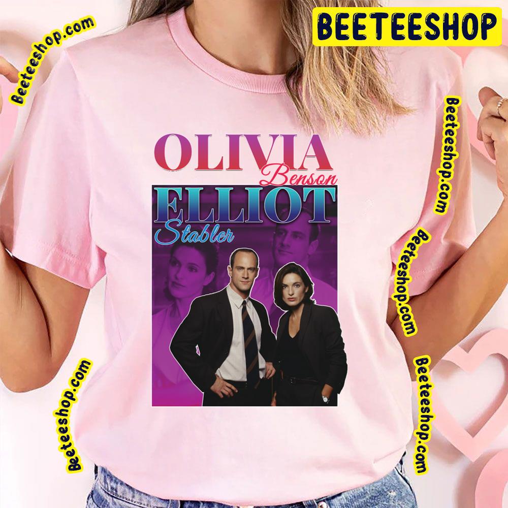 Olivia Benson & Elliot Stabler 90s Inspired Vintage Homage Trending Unisex T-Shirt Olivia Benson & Elliot Stabler 90s Inspired Vintage Homage Trending Unisex T-Shirt
