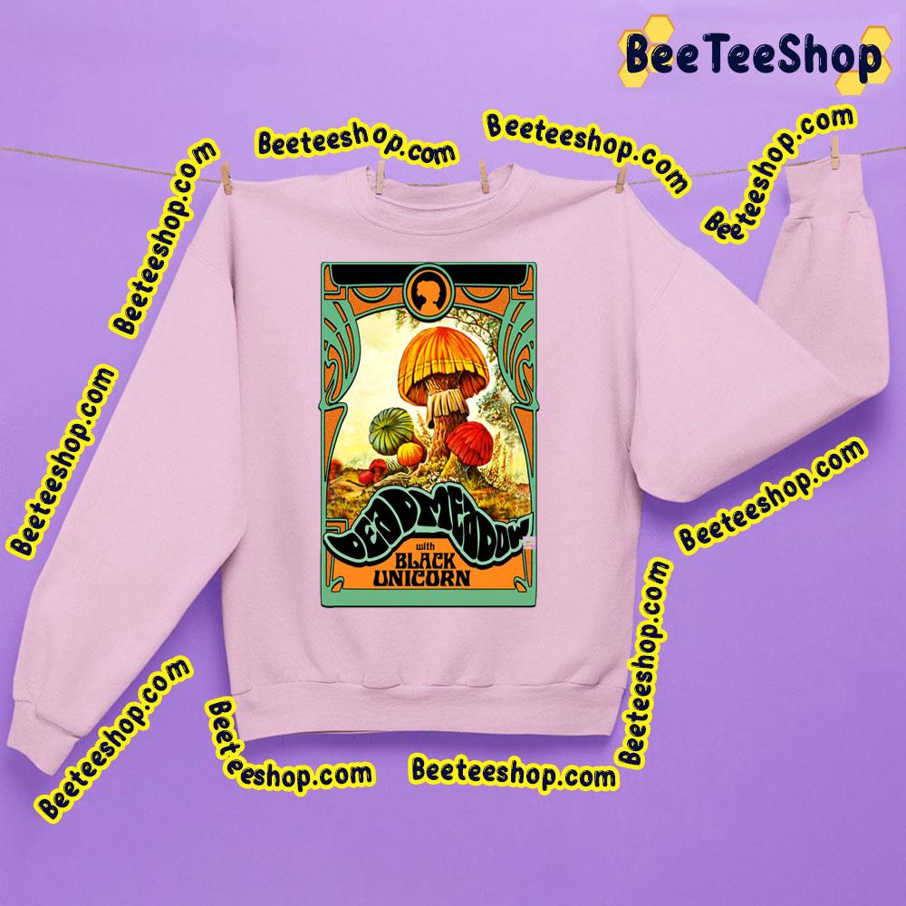Psychedelic Colorful Mushrooms Dead Meadow With Black Unicorn Trending Unisex Sweatshirt Psychedelic Colorful Mushrooms Dead Meadow With Black Unicorn Trending Unisex Sweatshirt