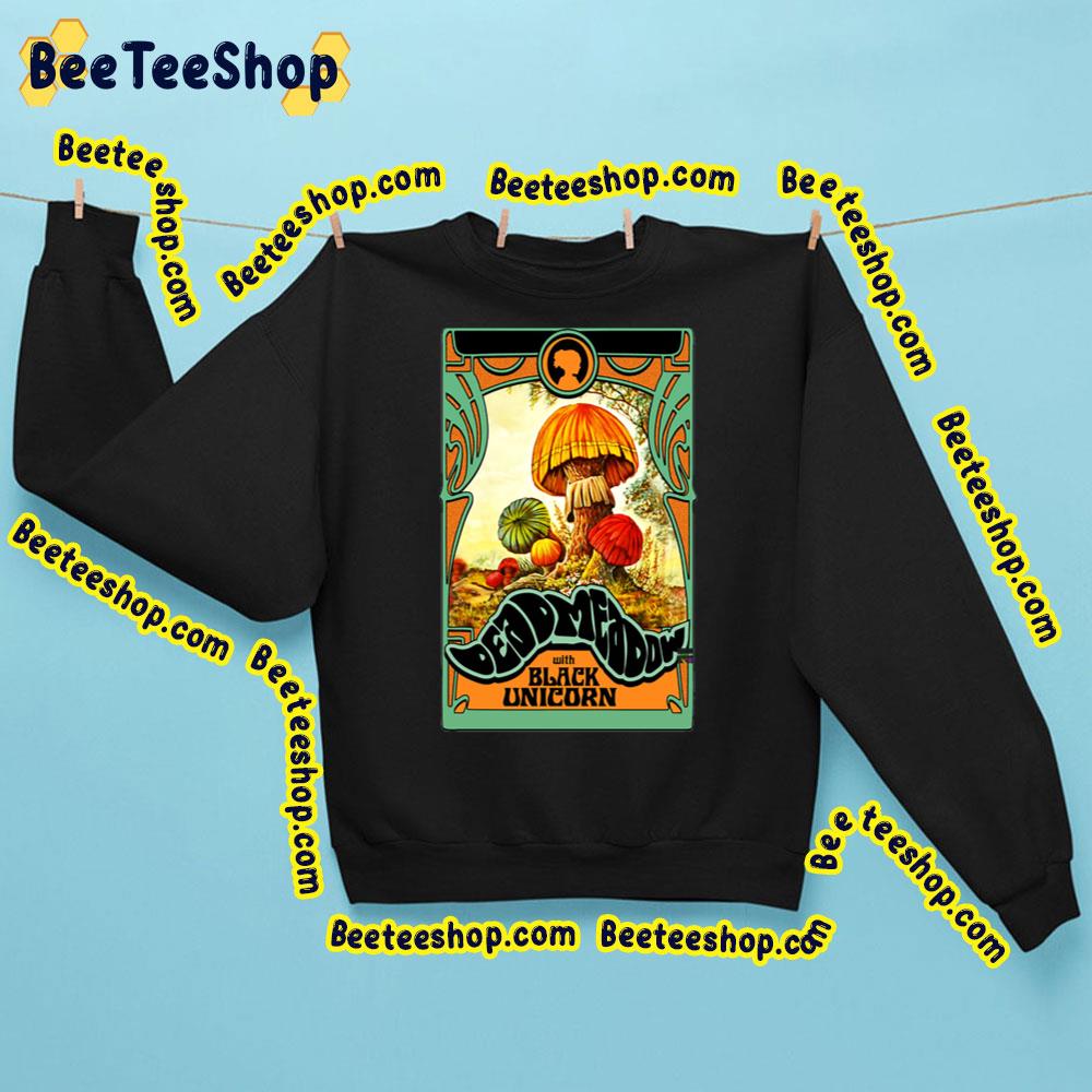 Psychedelic Colorful Mushrooms Dead Meadow With Black Unicorn Trending Unisex Sweatshirt Psychedelic Colorful Mushrooms Dead Meadow With Black Unicorn Trending Unisex Sweatshirt
